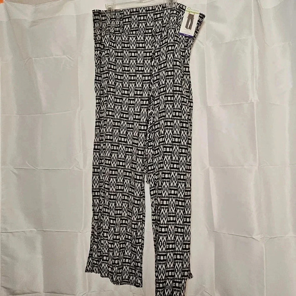 NWT Wonder Limited Morocco‎ black,white tribal palazzo plus side pants - Picture 2 of 12